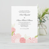 Faire-part de mariage de fleurs de printemps (Debout devant)