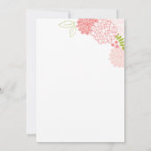 Faire-part de mariage de fleurs de printemps (Dos)