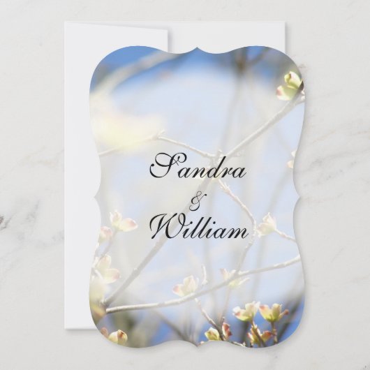 Faire-part de mariage de fleurs de printemps (Dos)