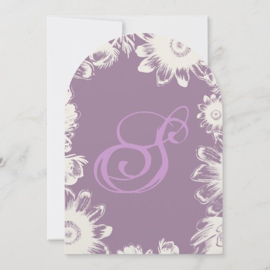 Faire-part de mariage de fleurs de raisins et d'aq (Dos)