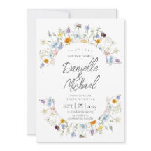 Faire-part de mariage de fleurs délicates