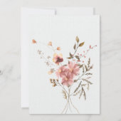 Faire-part de mariage de fleurs d'été (Dos)