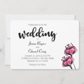 Faire-part de mariage de fleurs et de baies (Devant)