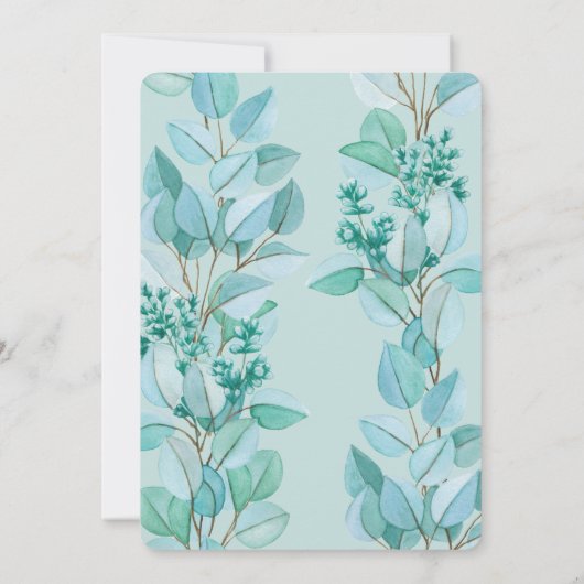 Faire-part de mariage de fleurs florales (Dos)