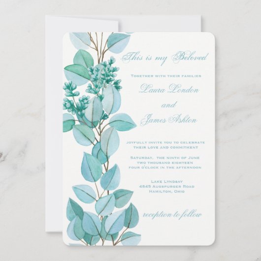 Faire-part de mariage de fleurs florales (Devant)