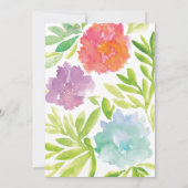 Faire-part de mariage de fleurs peintes à la main (Dos)