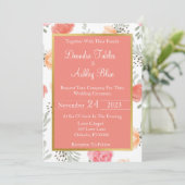 Faire-part de mariage de fleurs printanières (Debout devant)