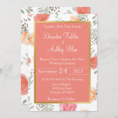 Faire-part de mariage de fleurs printanières (Devant / Derrière)