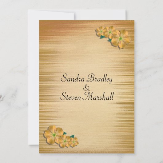 Faire-part de mariage de fleurs rustiques (Dos)