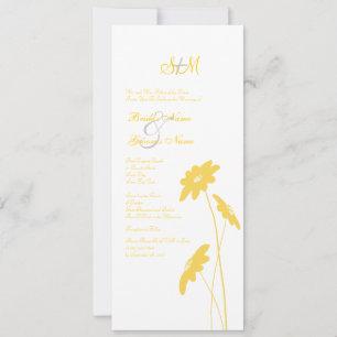 Faire-part de mariage de Fleurs sauvages jaunes et