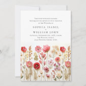 Faire-part de mariage de fleurs sauvages Pastel Pi (Devant)