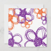 Faire-part de mariage de fleurs sauvages violettes (Dos)