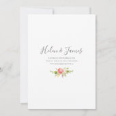 Faire-part de mariage de fleurs violettes de la Pê (Dos)