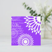 Faire-part de mariage de fleurs violettes en été (Debout devant)