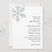 Faire-part de mariage de flocon de neige d'hiver (Devant)