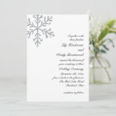 Faire-part de mariage de flocon de neige d'hiver (Debout devant)