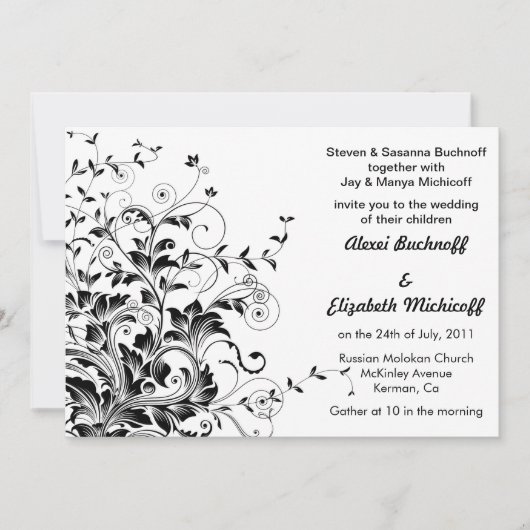 Faire-part de mariage de Flourish (Devant)