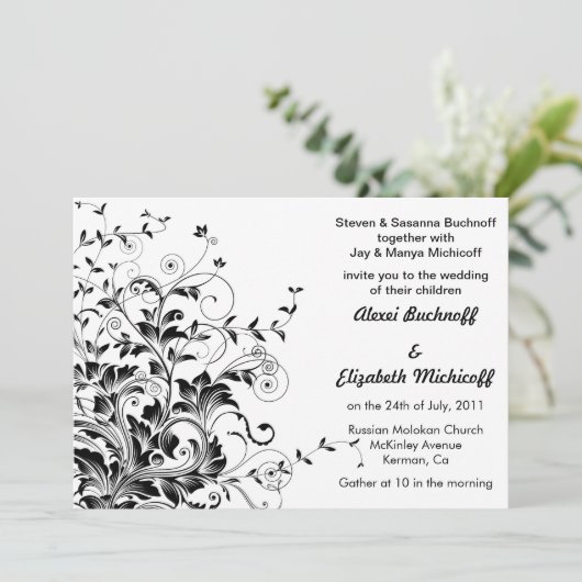 Faire-part de mariage de Flourish (Debout devant)