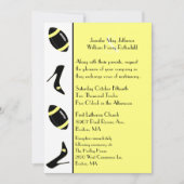Faire-part de mariage de football jaune et noir (Devant)
