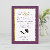 Faire-part de mariage de football Plum, Black et G (Debout devant)