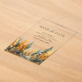 Faire-part de mariage de forêt automnale rustique (Poser)