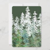 Faire-part de mariage de forêt d'aquarelle (Dos)