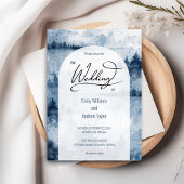 Faire-part de mariage de forêt de brouillard d'aqu