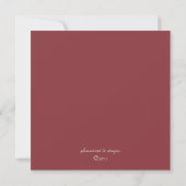 Faire-part de mariage de framboise de dentelle et (Dos)