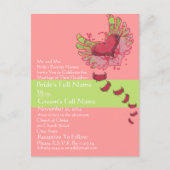 Faire-part de mariage de framboise et de citron ve (Devant)