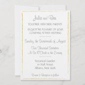 Faire-part de mariage de frontière Gold Foil (Devant)