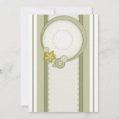 Faire-part de mariage de frontière verte (Dos)