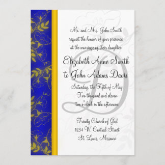 Faire-part de mariage de fuite bleue