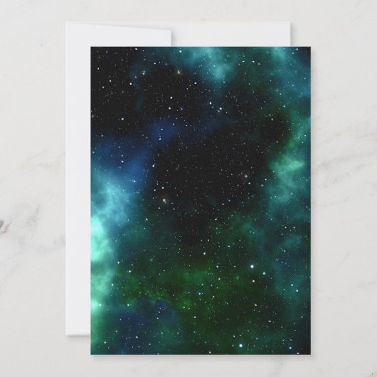 Faire-part de mariage de galaxie (Dos)