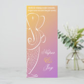 Faire-part de mariage de Ganesha :: framboise (Debout devant)