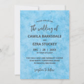 Faire-part de mariage de gel bleu hiver (Devant)