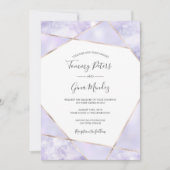 Faire-part de mariage de Geometic de pourpre (Devant)