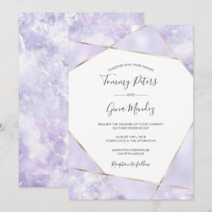 Faire-part de mariage de Geometic de pourpre