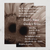 Faire-part de mariage de Gerber Daisy (Devant / Derrière)