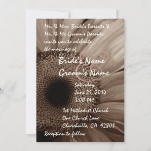 Faire-part de mariage de Gerber Daisy