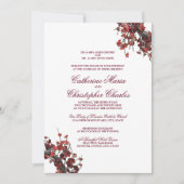 Faire-part de mariage de germe rouge de Bourgogne (Devant)