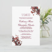 Faire-part de mariage de germe rouge de Bourgogne (Debout devant)