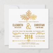 Faire-part de mariage de glands d'automne et de (Devant)