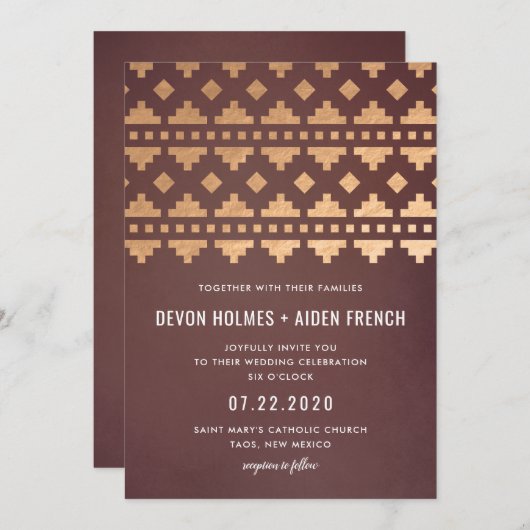 Faire-part de mariage de Gleam du sud-ouest de la (Devant / Derrière)