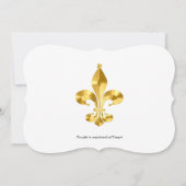 Faire-part de mariage de Gold Fleur de Lis (Dos)