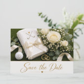 Faire-part de mariage de golf à conserver pour la (Debout devant)