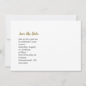 Faire-part de mariage de golf à conserver pour la (Dos)
