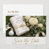 Faire-part de mariage de golf à conserver pour la (Devant / Derrière)