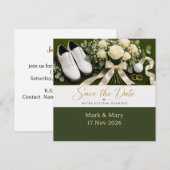 Faire-part de mariage de golf "Save the Date" (Devant / Derrière)