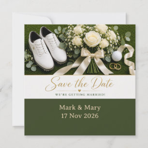 Faire-part de mariage de golf "Save the Date"
