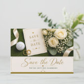 Faire-part de mariage de golf "Save the Date" (Debout devant)